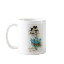Cute Dog and Shoe Birthday Greetings Mugs