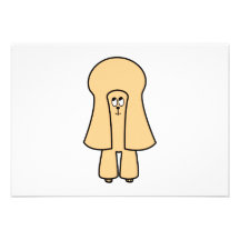 Cute Dog. Apricot Toy Poodle / Miniature Poodle. Personalized Invites
