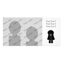 Cute Dog. Black Toy Poodle / Miniature Poodle. Photo Greeting Card