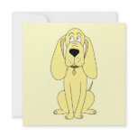 Cute Dog Cartoon. Yellow Hound. Invitation