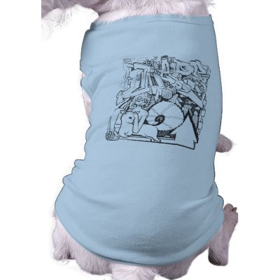 Cute Dog shirt with graffiti sketch by Adewclothing