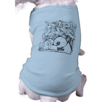 Cute Dog shirt with graffiti sketch