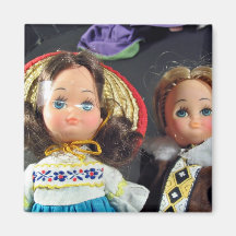 Cute dolls fridge magnets