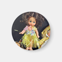Cute dolls refrigerator magnet
