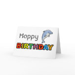 Cute dolphin happy birthday