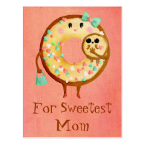 Cute Donut's Mother Love postcards