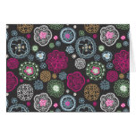 Cute doodle flowers note card