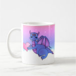 Cute Dragon Heart Mug Blue - Pink -Purple