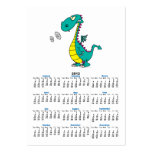 cute dragon puffing smoke rings cartoon business card