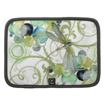 Cute dragonfly with abstract swirls & chic pearls planners