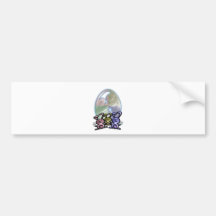 Cute Easter Bunnies and Eggs Bumper Sticker