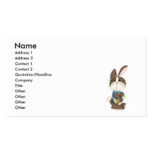 cute easter bunny and easter egg business card templates