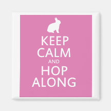 Cute Easter Bunny Hop Along Magnet
