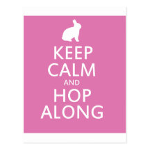 Cute Easter Bunny Hop Along Post Card