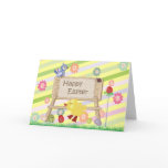 Cute Easter Chick, Flowers, Bird & Eggs Greeting Cards