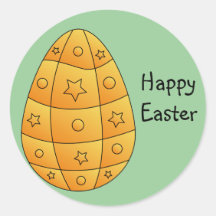 Cute Easter egg design Round Sticker
