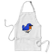 Cute Eastern Bluebird Apron