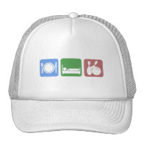 Cute eat sleep bowling hats