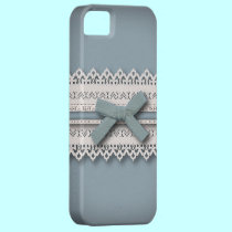 cute elegant white Lace blue Fashion iphone5 case casemate cases