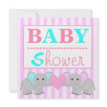 Cute Elephant Boy/Girl Twins Baby Shower