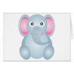 Cute Elephant Cartoon Cards