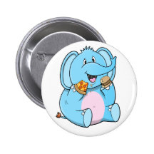 Cute Elephant Eating Button