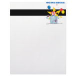 cute elephant god bless america patriotic cartoon letterhead template