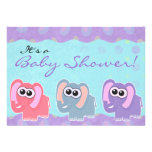 cute elephant parade baby shower personalized announcement