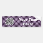 Cute Elephant; Purple Bumper Sticker