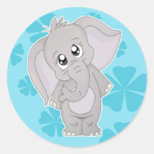 Cute Elephant Sticker- Large