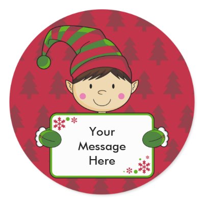 Cute Elf Christmas Gift Tag Sticker by markmurphycreative