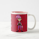 Cute Elf with Candy Cane Mug