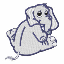 Cute Embroidered Baby Elephant Hoodie