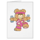 Cute Exercise Fitness bear Greeting Card