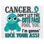 Cute Face Fool You Ovarian Cancer Full Color Flyer