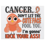 Cute Face Fool You Uterine Cancer Full Color Flyer