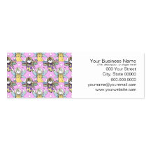 Cute Fairies and Stars and Moons Pattern Business Card Templates
