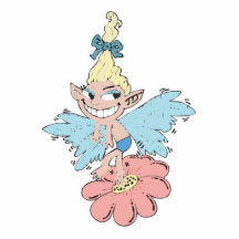 cute fairy dancing on flower photo cut out