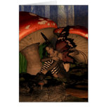 Cute Fairy Fay under some shrooms, Gothic Fairy Cards