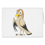 Cute Falcon Bird Brown Cartoon Shirt Greeting Card
