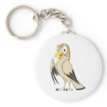 Cute Falcon Bird Brown Cartoon Shirt Keychain