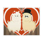 Cute Fancy Alpaca Couple with Postcards