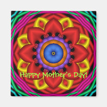 Cute fantasy flower Mother's day magnet