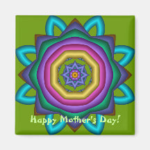Cute fantasy flower mother's day magnet