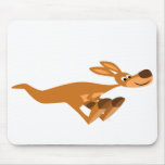 Cute Fast Cartoon Kangaroo Mousepad