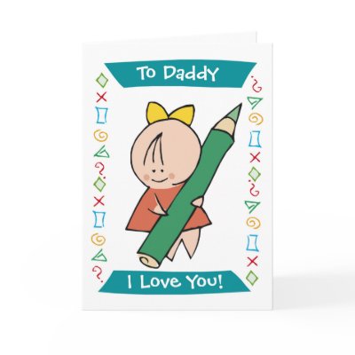 Cute Father's Day card by holiday_tshirts
