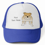 Cute Fawn Bulldog Cartoon Mesh Hat