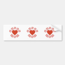 Cute Feminine & Girly Moms : Super Mom + Heart Bumper Stickers