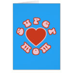 Cute Feminine & Girly Moms : Super Mom + Heart Cards