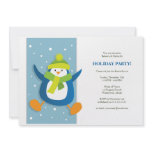 Cute Festive Penguin | Holiday Party Invitation